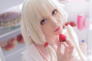 saya the fox cosplay model in pink lingerie 0004